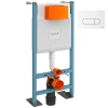 Vitra Bâti-support V-Fix Core auto-portant + Plaque Root Round Blanche* Wc Suspendu