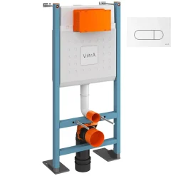 Vitra Bâti-support V-Fix Core auto-portant + Plaque Root Round Blanche* Wc Suspendu