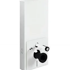 Sanindusa Bâti-support WC suspendu avec habillage blanc complet insonorisé prêt à poser SANGLASS WALL 3/6L