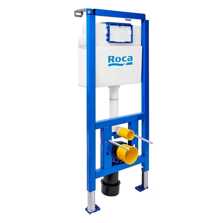 Roca Bâti-support WC suspendu, installation sur cloison légère, hauteur 112 cm, chasse 2/4-6 L + plaque blanche (ROW01-FR)* Wc Suspendu