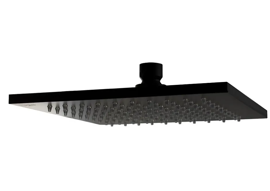 Swiss Aqua Technologies B-Way Colonne de douche + Mitigeur thermostatique + Douchette + Flexible + Douche de tête, Noir mat (SATBWSST)