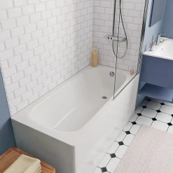 Swiss Aqua Technologies By Kaldewei 150x70 cm Ensemble baignoire Vivien universelle + Pare baignoire pivotant chrome + pieds (SATVIVI150-SETP1)