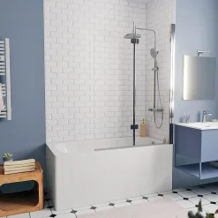 Swiss Aqua Technologies By Kaldewei 150x70 cm Ensemble baignoire Vivien universelle + Pare baignoire 2 volets + pieds (SATVIVI150-SETP2)* Baignoire Droite