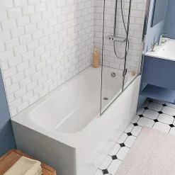 Swiss Aqua Technologies By Kaldewei 150x70 cm Ensemble baignoire Vivien universelle + Pare baignoire 2 volets + pieds (SATVIVI150-SETP2)* Baignoire Droite