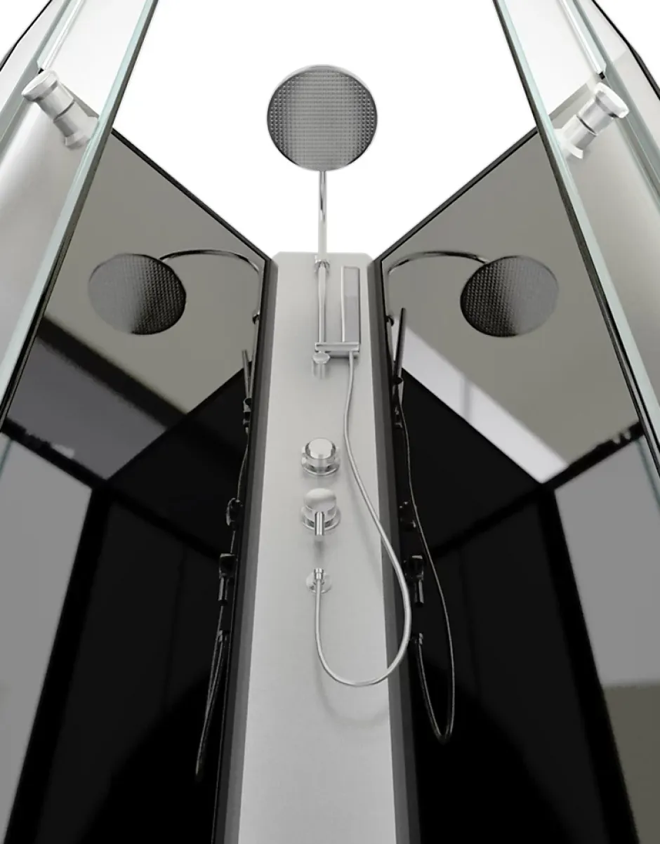 Aurlane Cabine de douche 1/4 de cercle 85x85x225cm - NEBULA
