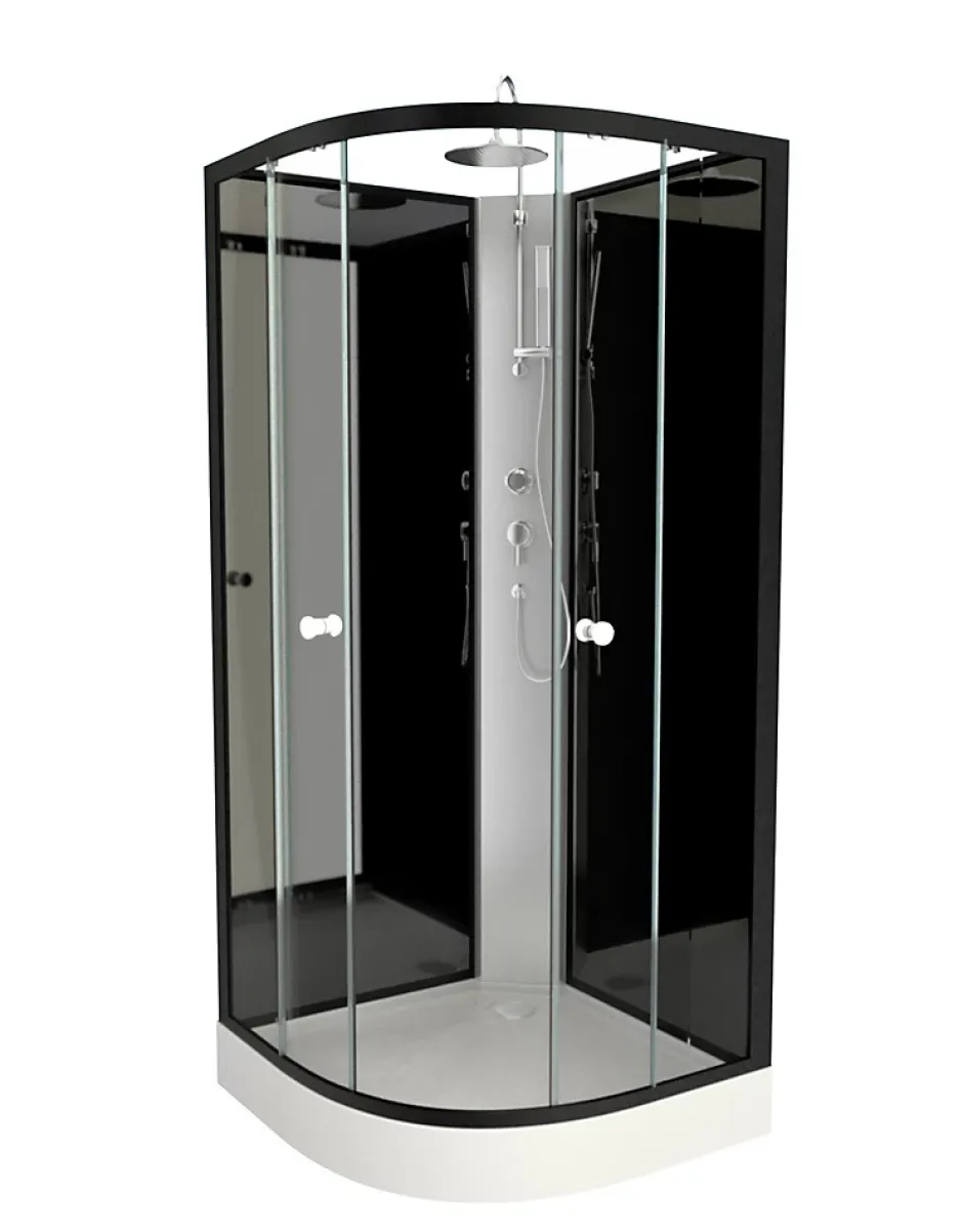 Aurlane Cabine de douche 1/4 de cercle 85x85x225cm - NEBULA