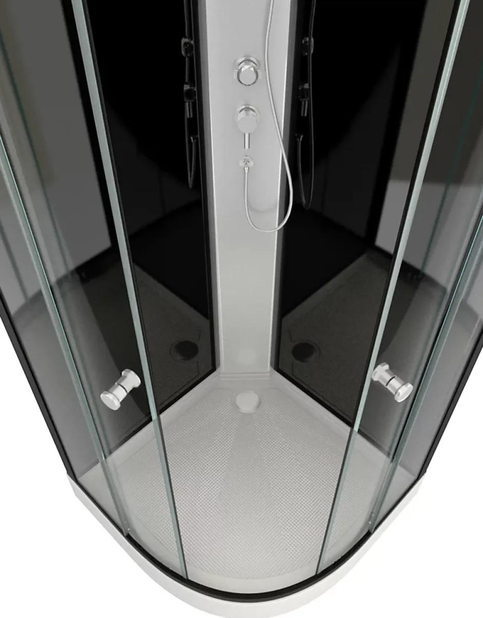 Aurlane Cabine de douche 1/4 de cercle 85x85x225cm - NEBULA