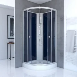 Aurlane Cabine de douche 1/4 de cercle - 85x85x225cm - NIGHTY* Cabine De Douche