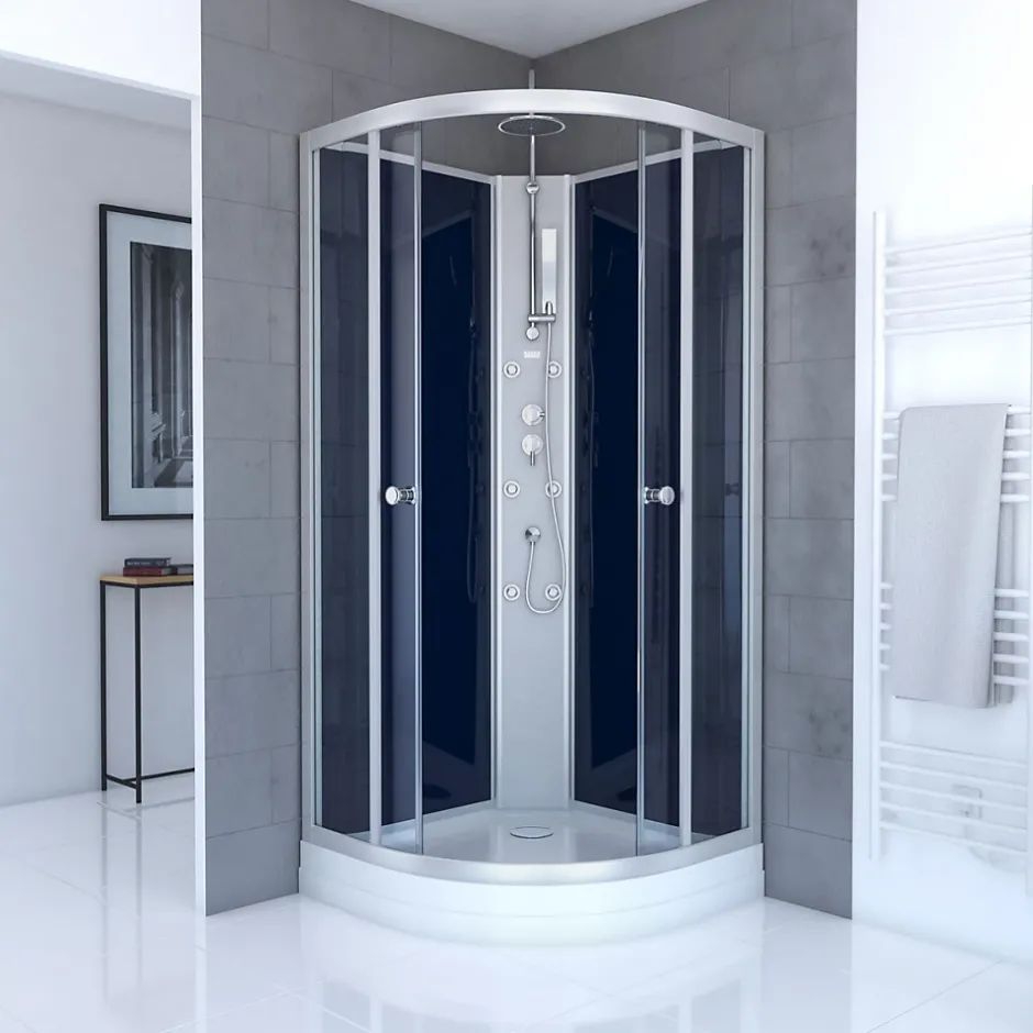 Aurlane Cabine de douche 1/4 de cercle - 85x85x225cm - NIGHTY* Cabine De Douche
