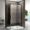 Saniverre Cabine de douche ALIXA H.200 cm porte coulissante en verre 8 mm transparent 85 x 150 cm (porte 150) -
