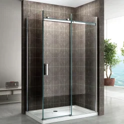Saniverre Cabine de douche ALIXA H.200 cm porte coulissante en verre 8 mm transparent 85 x 150 cm (porte 150) -