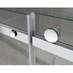 Saniverre Cabine de douche ALIXA H.200 cm porte coulissante en verre 8 mm transparent 85 x 150 cm (porte 150) -