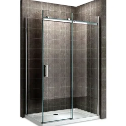 Saniverre Cabine de douche ALIXA H.200 cm porte coulissante en verre 8 mm transparent 85 x 150 cm (porte 150) -