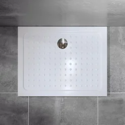 Saniverre Cabine de douche ATÉA-BLACK H.180 cm, 80 x 90 cm, 2 portes pliantes et pivotantes, verre transparent 6 mm + receveur -