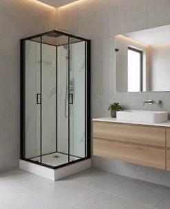 Sanitaire Cabine de douche carrée 90x90 QUADRA Marble* Cabine De Douche