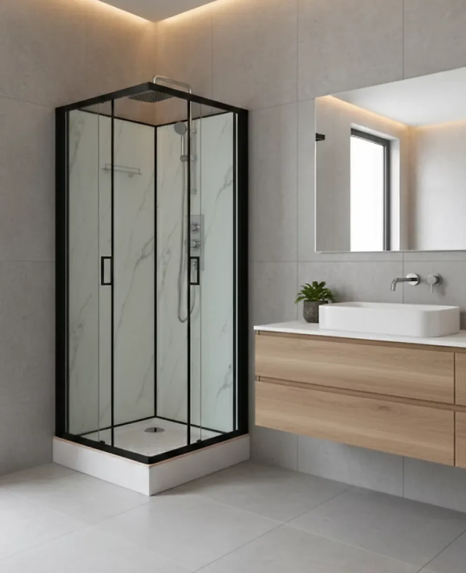 Sanitaire Cabine de douche carrée 90x90 QUADRA Marble* Cabine De Douche