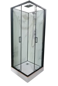 Sanitaire Cabine de douche carrée 90x90 QUADRA Marble* Cabine De Douche