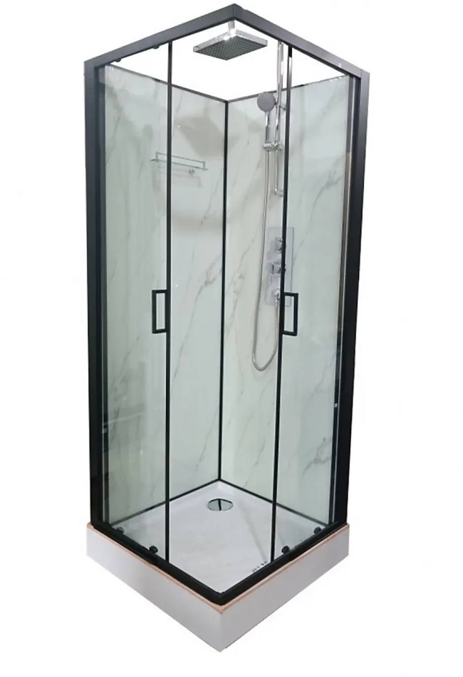 Sanitaire Cabine de douche carrée 90x90 QUADRA Marble* Cabine De Douche