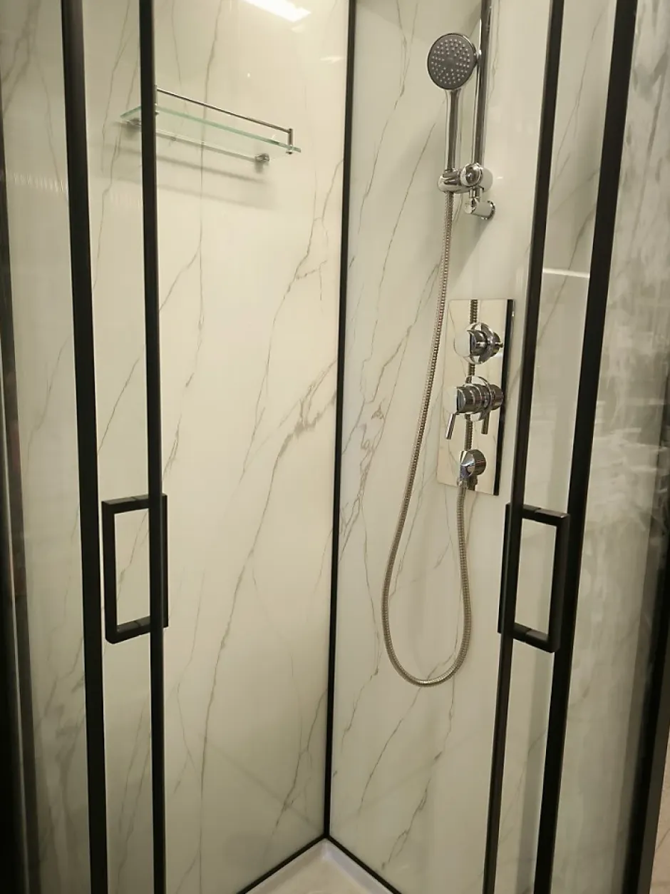 Sanitaire Cabine de douche carrée 90x90 QUADRA Marble* Cabine De Douche