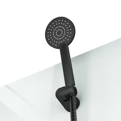 Aurlane Cabine de douche carrée 80x80x200 cm - Portes coulissantes - Fonds Blancs & Profilés Noir Mat
