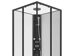 Vente-unique Cabine de douche d'angle hydromassante - L80 x l80 x H225 cm - KIVORA