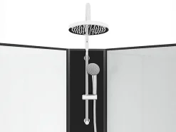 Vente-unique Cabine de douche d'angle hydromassante - L80 x l80 x H225 cm - KIVORA