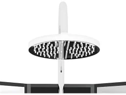 Vente-unique Cabine de douche d'angle hydromassante - L80 x l80 x H225 cm - KIVORA