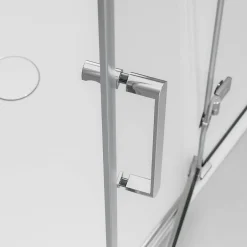 Bernstein Cabine de douche d'angle verre 8mm, 1 porte battante, Profilé Chrome - NT403 - 90x120x195cm