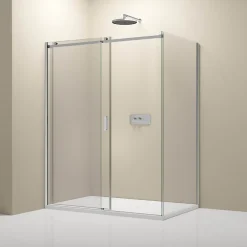 Bernstein Cabine de douche d'angle, verre clair 6mm, porte coulissante - NT806 FLEX 100x80x195cm* Paroi De Douche