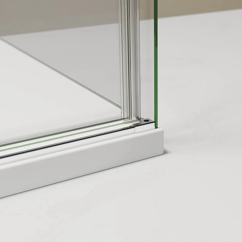 Bernstein Cabine de douche d'angle, verre clair 6mm, porte coulissante - NT806 FLEX 100x80x195cm* Paroi De Douche