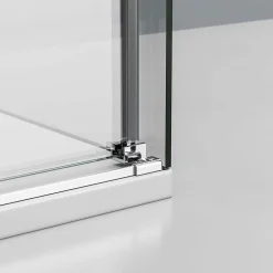 Bernstein Cabine de douche en coin, verre trempé 8mm, portes coulissantes, profilé chrome - DX906 FLEX - 100x80x195cm (LxPxH)* Paroi De Douche