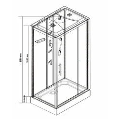 Sanitaire Cabine de douche EVEREST 80x120cm
