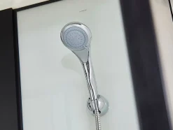 Vente-unique Cabine de douche hydromassante - 2 zones de jets de massage - L90 x P90 x H215 cm - pluie tropicale et douchette - PRIMEA* Cabine De Douche