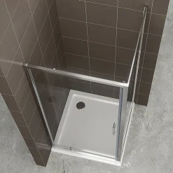 Saniverre Cabine de douche IBEA H.190 cm porte pivotante verre transparent 80 x 80 cm -