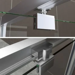 Saniverre Cabine de douche IBEA H.190 cm porte pivotante verre transparent 80 x 80 cm -