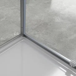 Saniverre Cabine de douche IBEA H.190 cm porte pivotante verre transparent 80 x 80 cm -