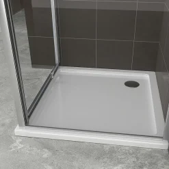 Saniverre Cabine de douche IBEA H.190 cm porte pivotante verre transparent 80 x 80 cm -