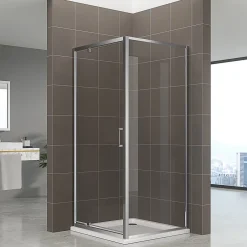 Saniverre Cabine de douche IBEA H.190 cm porte pivotante verre transparent 90 x 90 cm -* Cabine De Douche