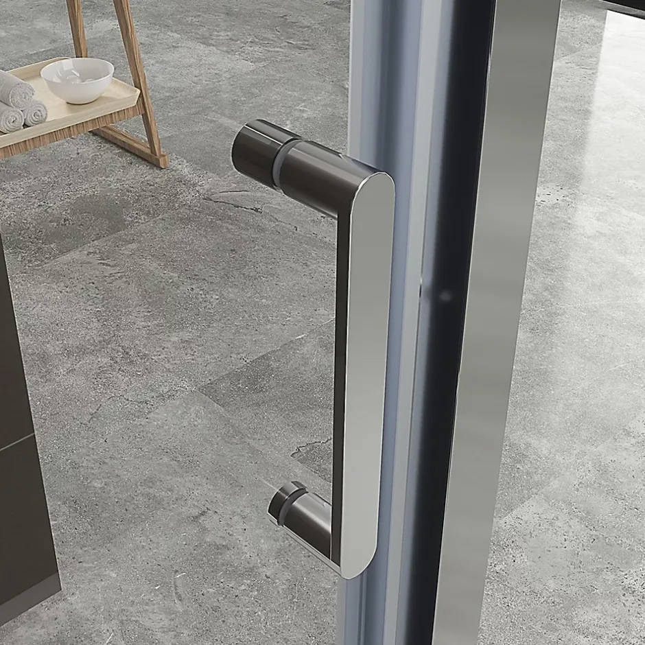 Saniverre Cabine de douche IBEA H.190 cm porte pivotante verre transparent 90 x 90 cm -* Cabine De Douche