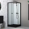 Aurlane Cabine de douche intégrale 80x80x200 cm carrée - Portes coulissantes - Receveur Noir Mat* Cabine De Douche