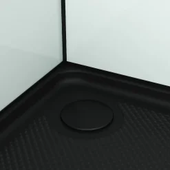 Aurlane Cabine de douche intégrale 80x80x200 cm carrée - Portes coulissantes - Receveur Noir Mat* Cabine De Douche
