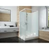 Leda Cabine de douche Izi Glass2 - Carrée - Portes coulissantes - Verre transparent - 80 x 80 cm