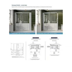 Kinedo Cabine de douche Kinemagic Sérénité Plus 170x80 niche mixte coulissante transparent thermostatique* Cabine De Douche