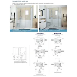 Kinedo Cabine de douche Kinemagic Sérénité 160x70 angle basse solo verre transparent avec mitigeur* Cabine De Douche