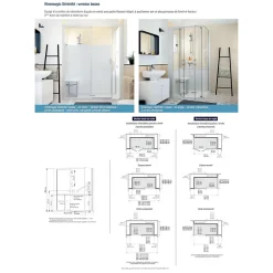 Kinedo Cabine de douche Kinemagic Sérénité 160x70 angle basse solo verre transparent avec mitigeur* Cabine De Douche