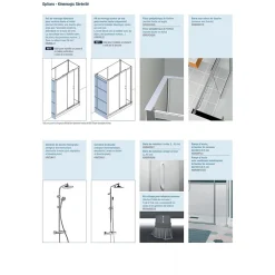 Kinedo Cabine de douche Kinemagic Sérénité 160x70 angle basse solo verre transparent avec mitigeur* Cabine De Douche