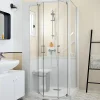 Kinedo Cabine de douche Kinemagic Design 120x80 habillage toute hauteur 1 porte pivotante verre transparent avec mitigeur