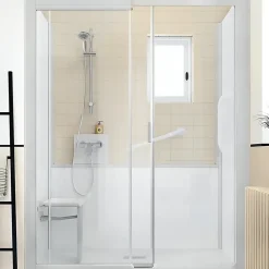 Kinedo Cabine de douche Kinemagic Sérénité Plus 160x80 niche basse porte coulissante transparent thermostatique* Cabine De Douche