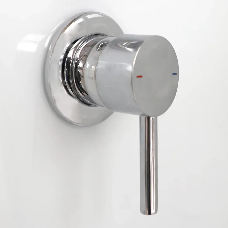 Cabine de douche l.80 x L.80 x H.200 cm – blanche, avec mitigeur et douchette, GoodHome Arkell* Cabine De Douche