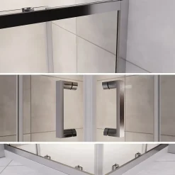 Saniverre Cabine de douche LANA portes coulissantes H.190 cm verre 6 mm transparent 80 x 100 cm -* Cabine De Douche